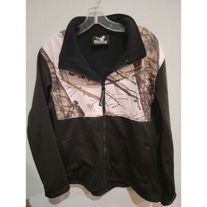 Kings River Women's Pink Mossy Oak Full Zip Softshell Fleece Lined Jacket XL